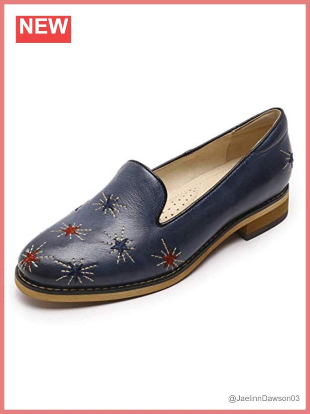 Women's Leather Penny Loafers Slip On Flats Office Work Shoes Cushioned